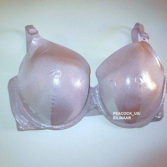 38D Victoria Secret Very Sexy Lightly Lined Shimmer Full Bra Pale Plum nwt - Picture 1 of 12
